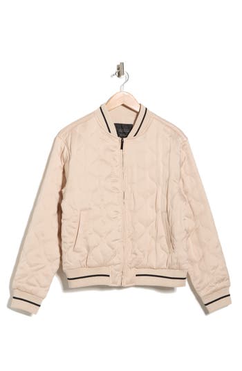Sanctuary Je T Aime Onion Quilted Bomber Jacket In Neutral