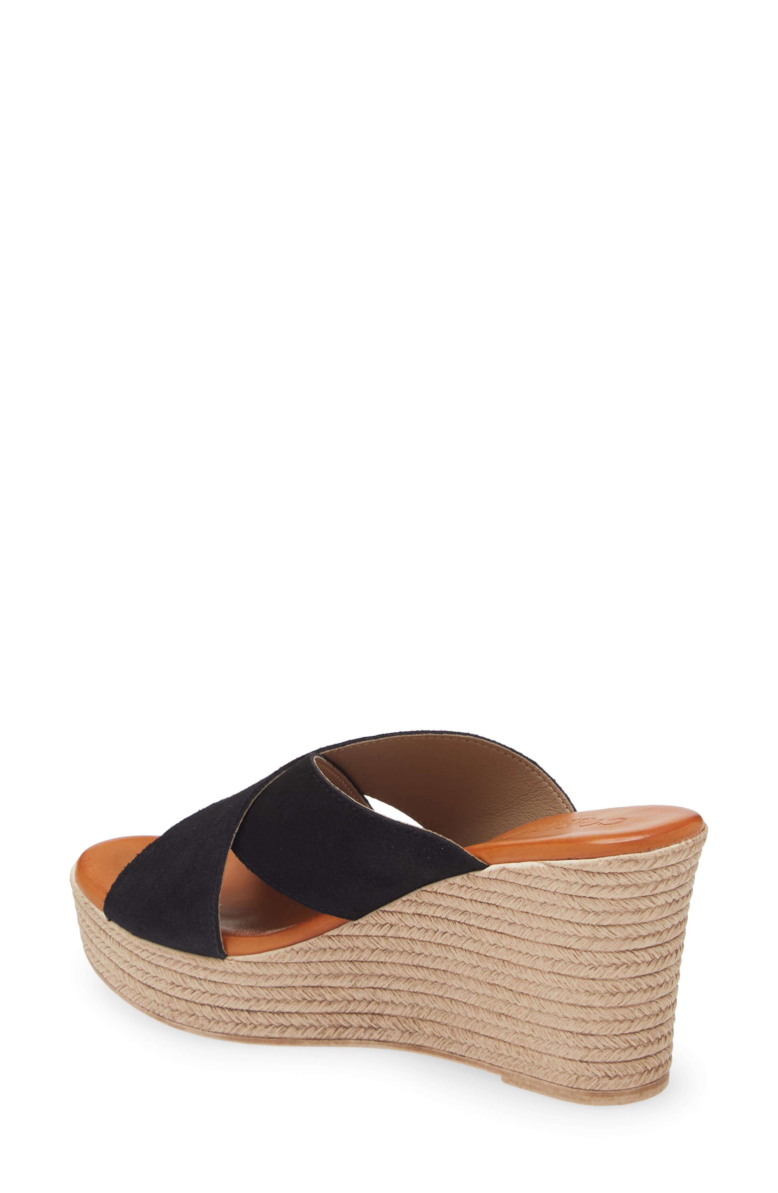 Cordani Braylin Espadrille Wedge Sandal, Alternate, color, Black Suede