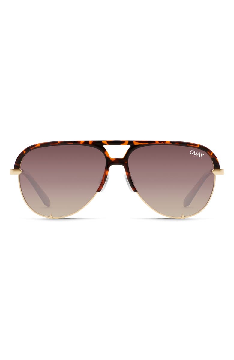 QUAY High Key Remixed 60mm Polarized Aviator Sunglasses, Main, color,