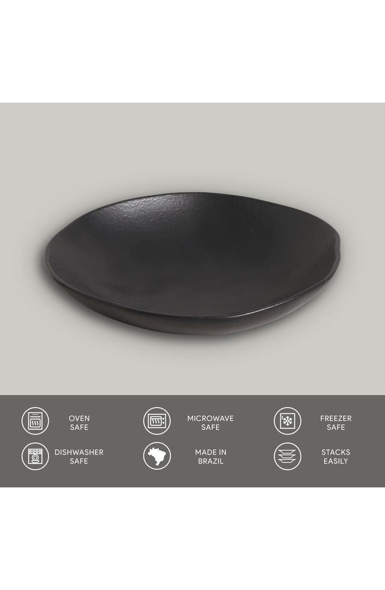 Porto Brasil Salad Bowl Set of 6, Alternate, color, Matte Black