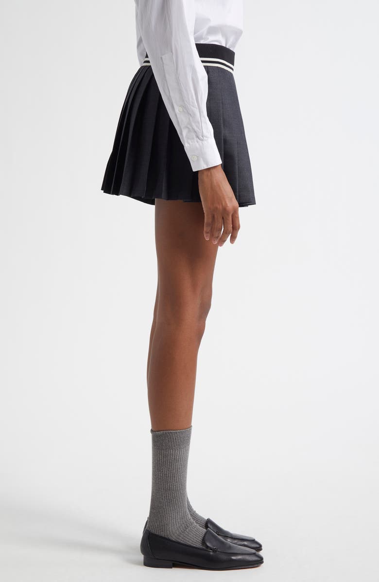 Sporty & Rich Abigail Wool Pleated Skirt, Alternate, color, 