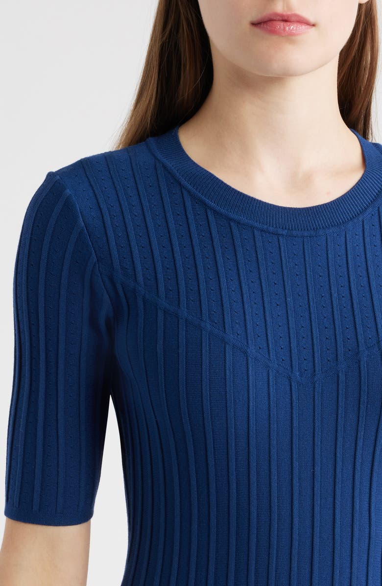 Elie Tahari The Wanda Fit & Flare Sweater Dress, Alternate, color, 