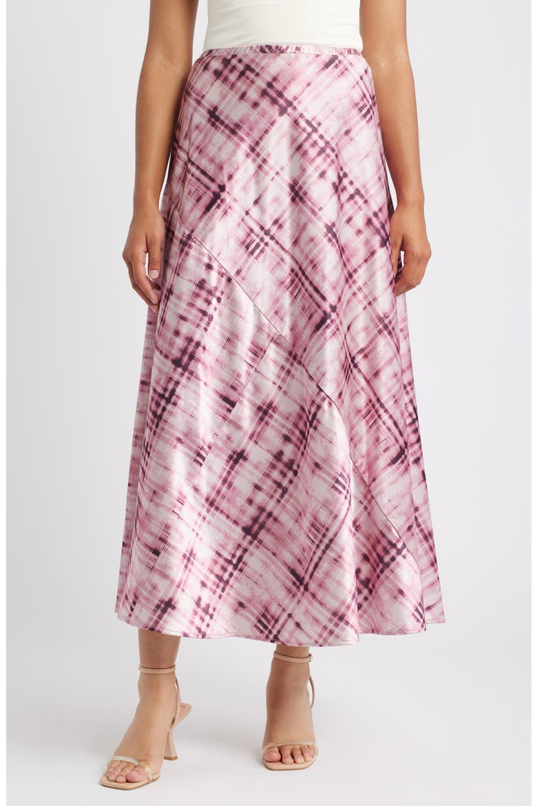Savoy Print Bias Cut Maxi Skirt, Main, color, ROSE