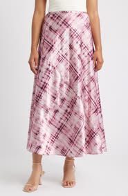 CITY BLUES Savoy Print Bias Cut Maxi Skirt