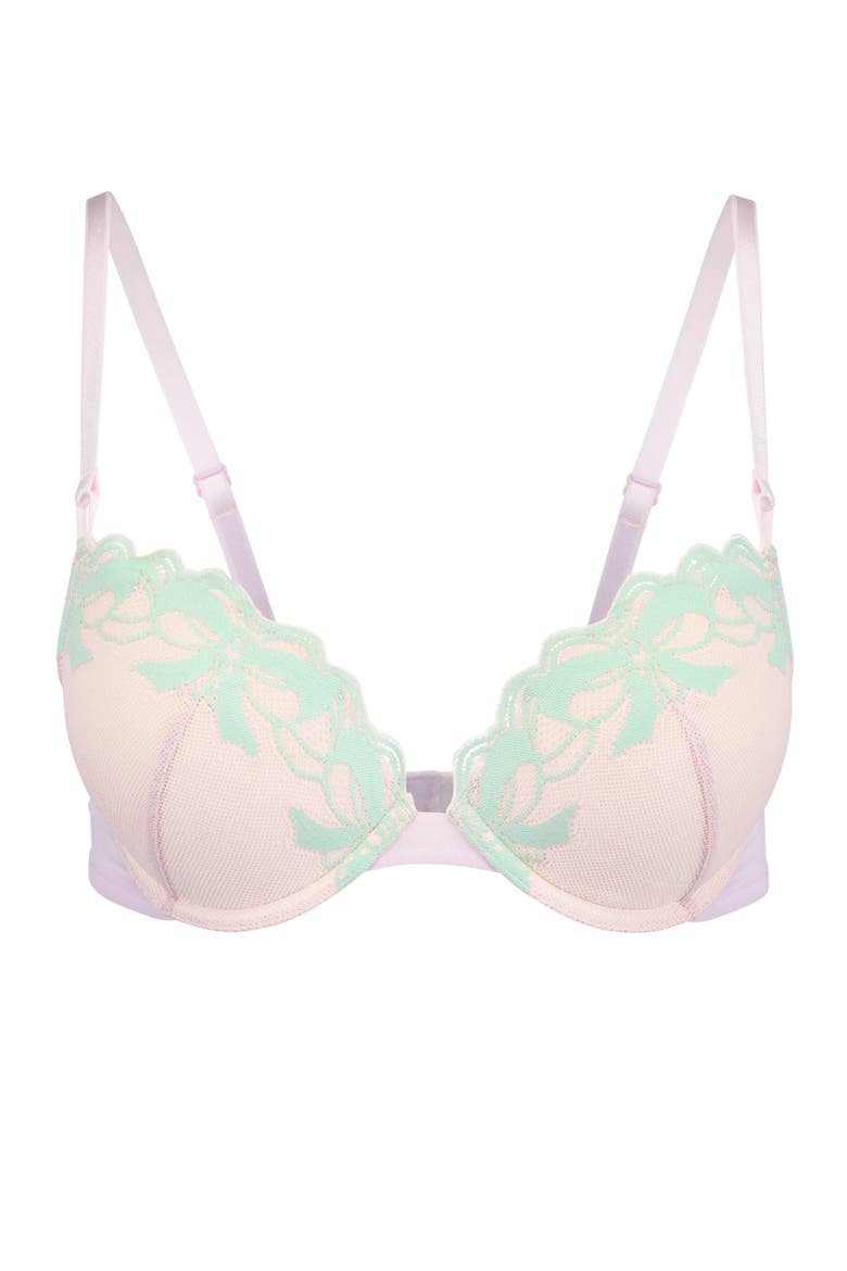 Audrina Push Up Plunge Bra, Alternate, color, Light purple