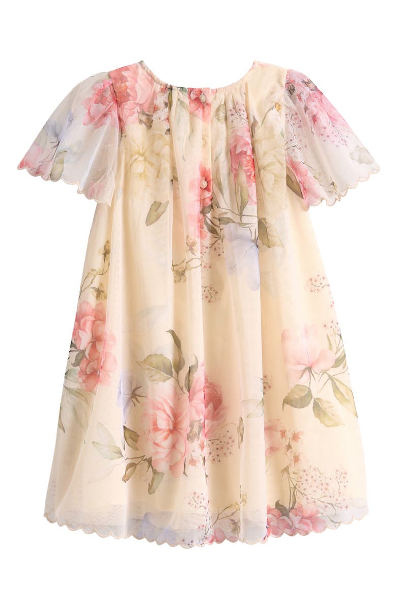 Kids' Floral Mesh Party Dress