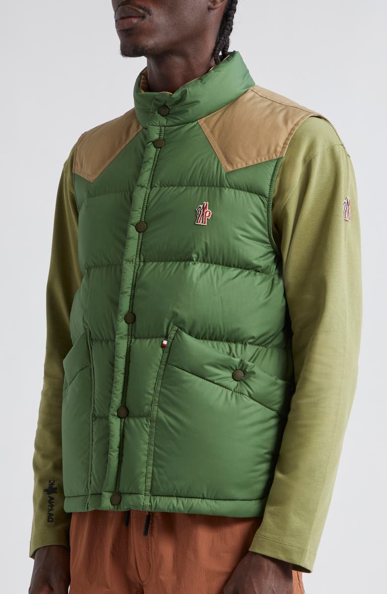 Moncler Grenoble Veny Canvas Yoke Down Puffer Vest, Alternate, color, 