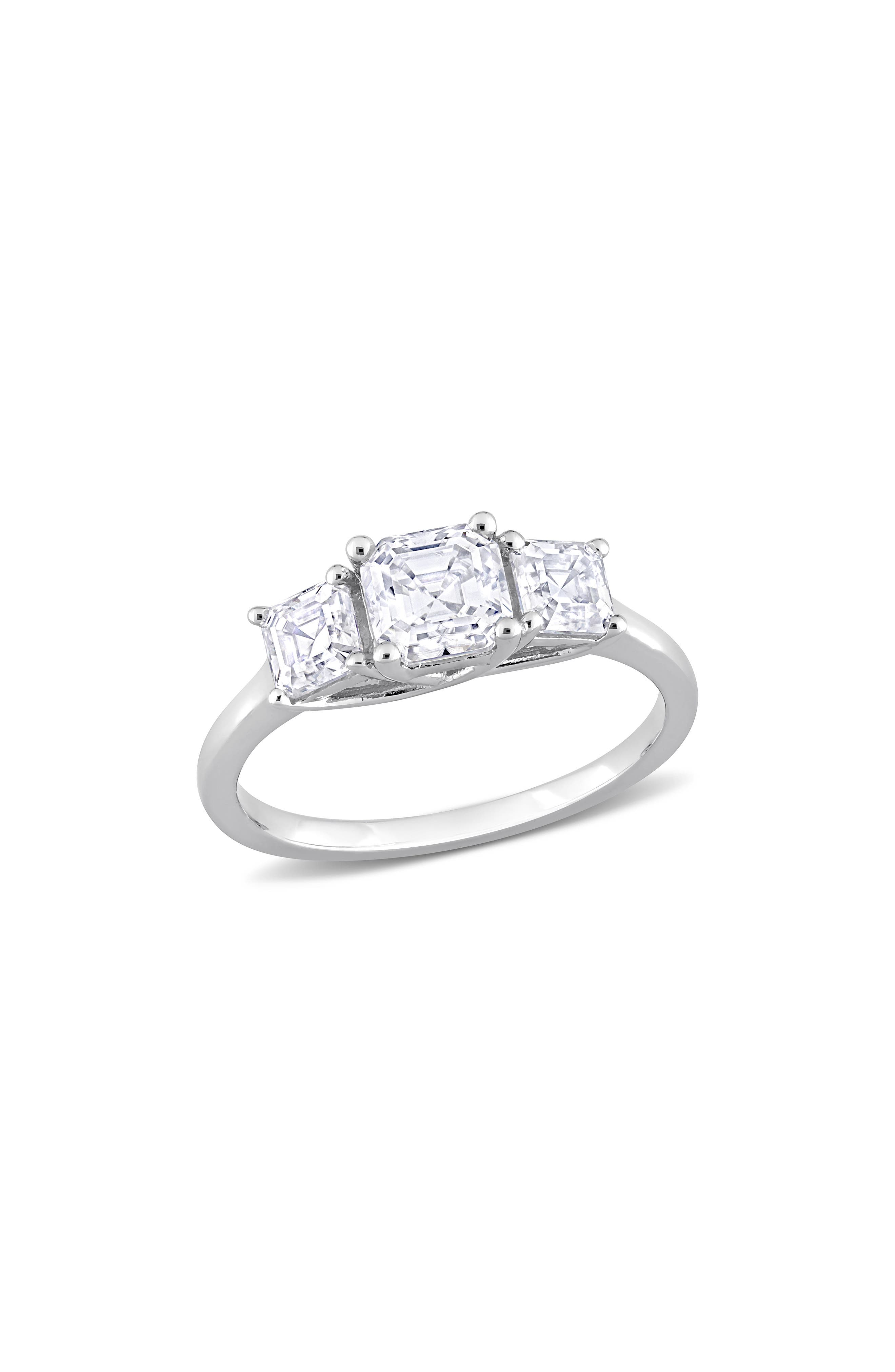 DELMAR Octagon Cut & Asscher Cut Moissanite Ring