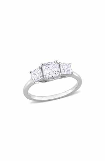 Octagon Cut & Asscher Cut Moissanite Ring