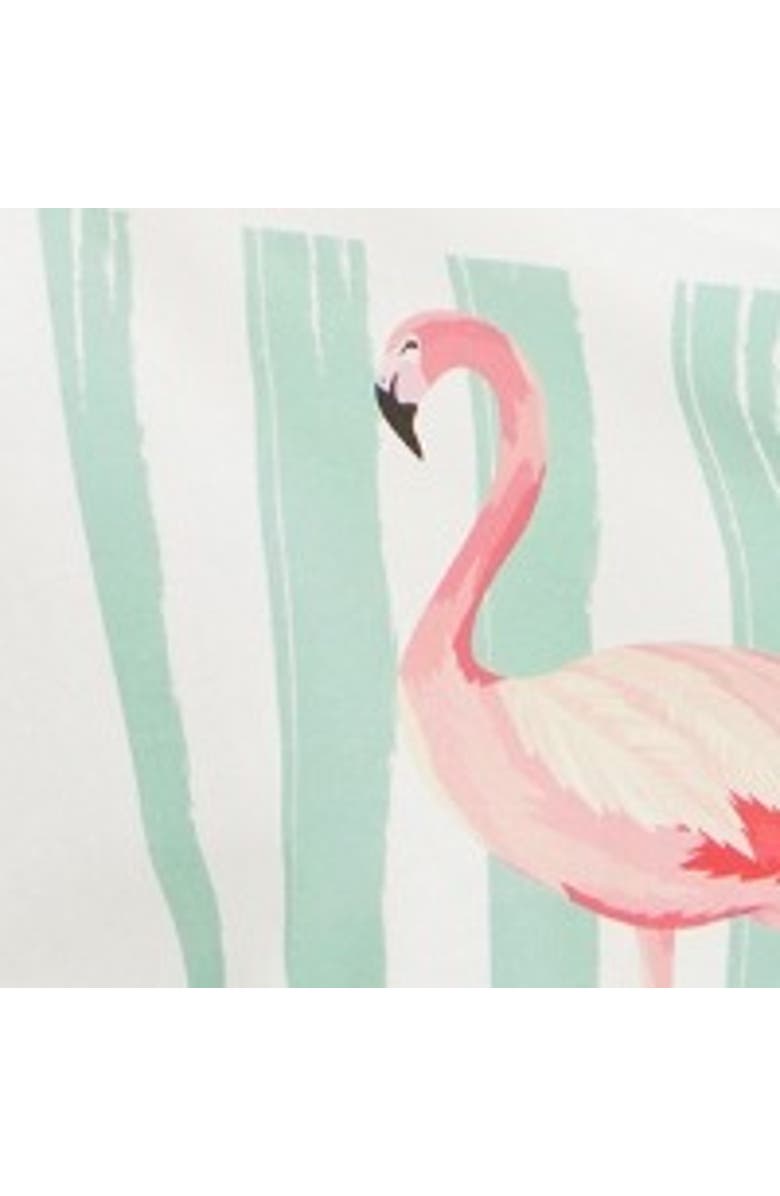 Yumi Retro Flamingo Cotton T-Shirt, Alternate, color, White
