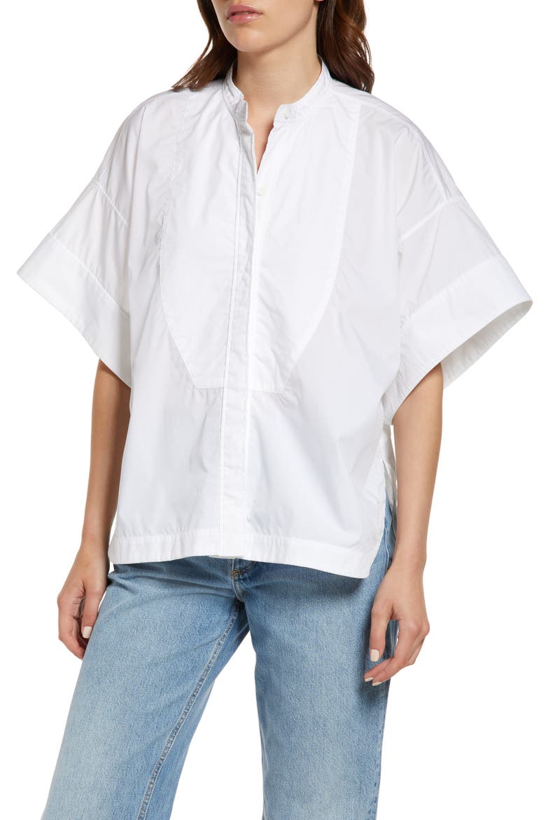 Women's Laura Oversize Poplin Shirt, Main, color, WHITE