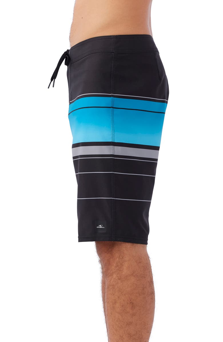 O'Neill Hyperfreak Heat Stripe Board Shorts, Alternate, color, 