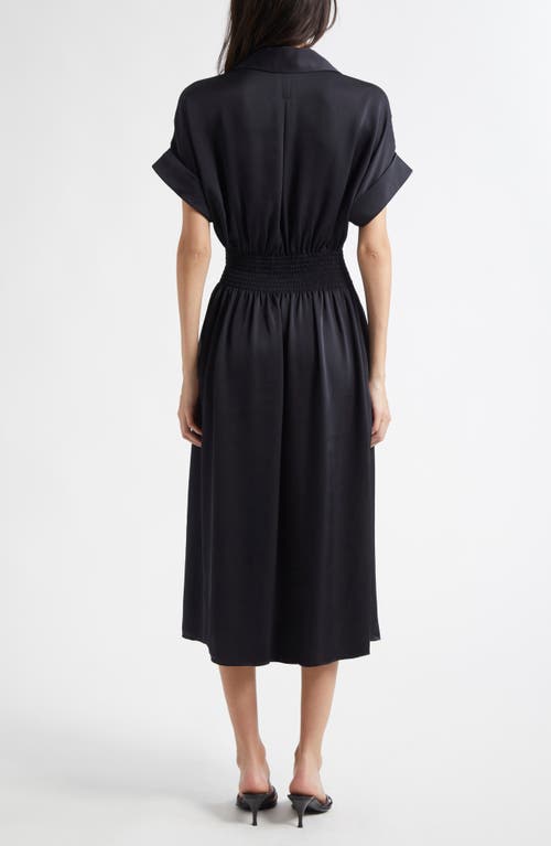 Ramy Brook Kayleigh Pleated Johnny Collar Dress In Black