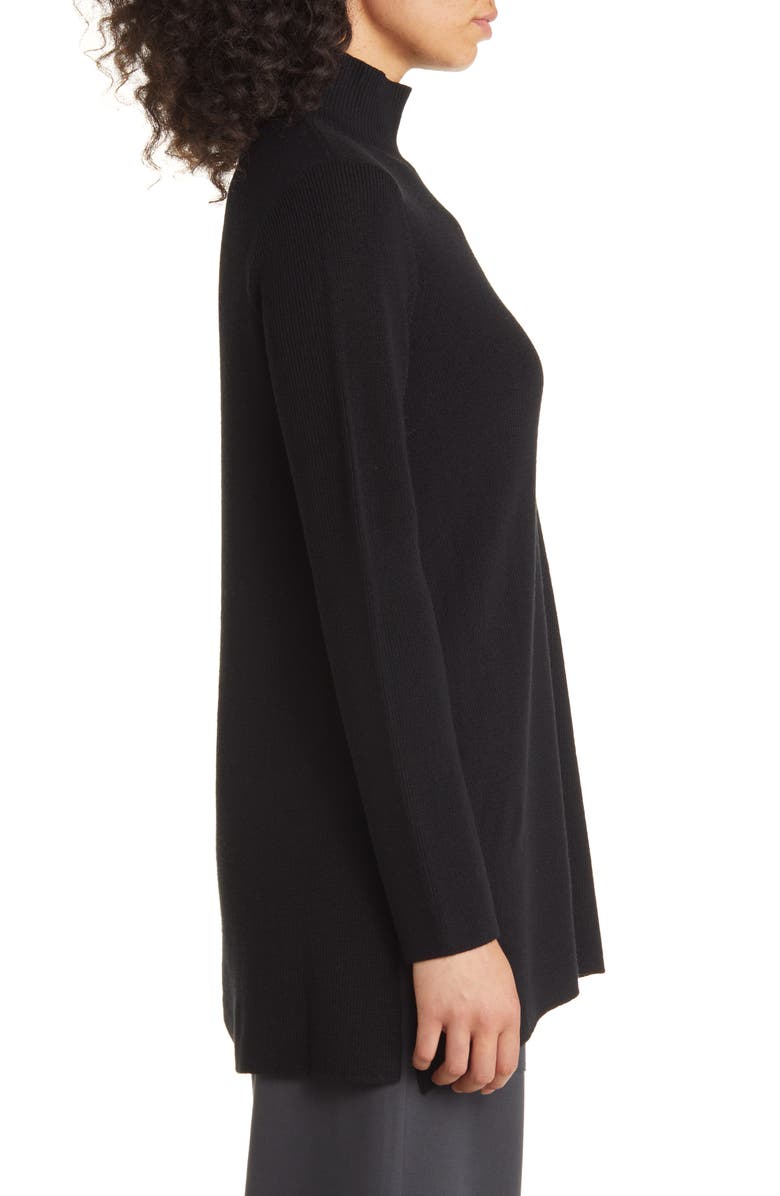 Eileen Fisher Side Slit Merino Wool Tunic Sweater, Alternate, color, 
