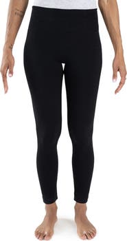 MUK LUKS Fleece Lined Leggings - 4" Waistband