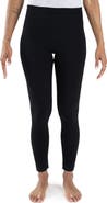 MUK LUKS Fleece Lined Leggings - 4" Waistband