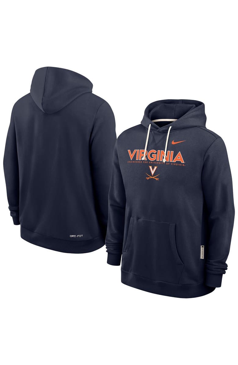 Nike Men's Nike Navy Virginia Cavaliers 2025 Sideline Performance Pullover Hoodie, Main, color,