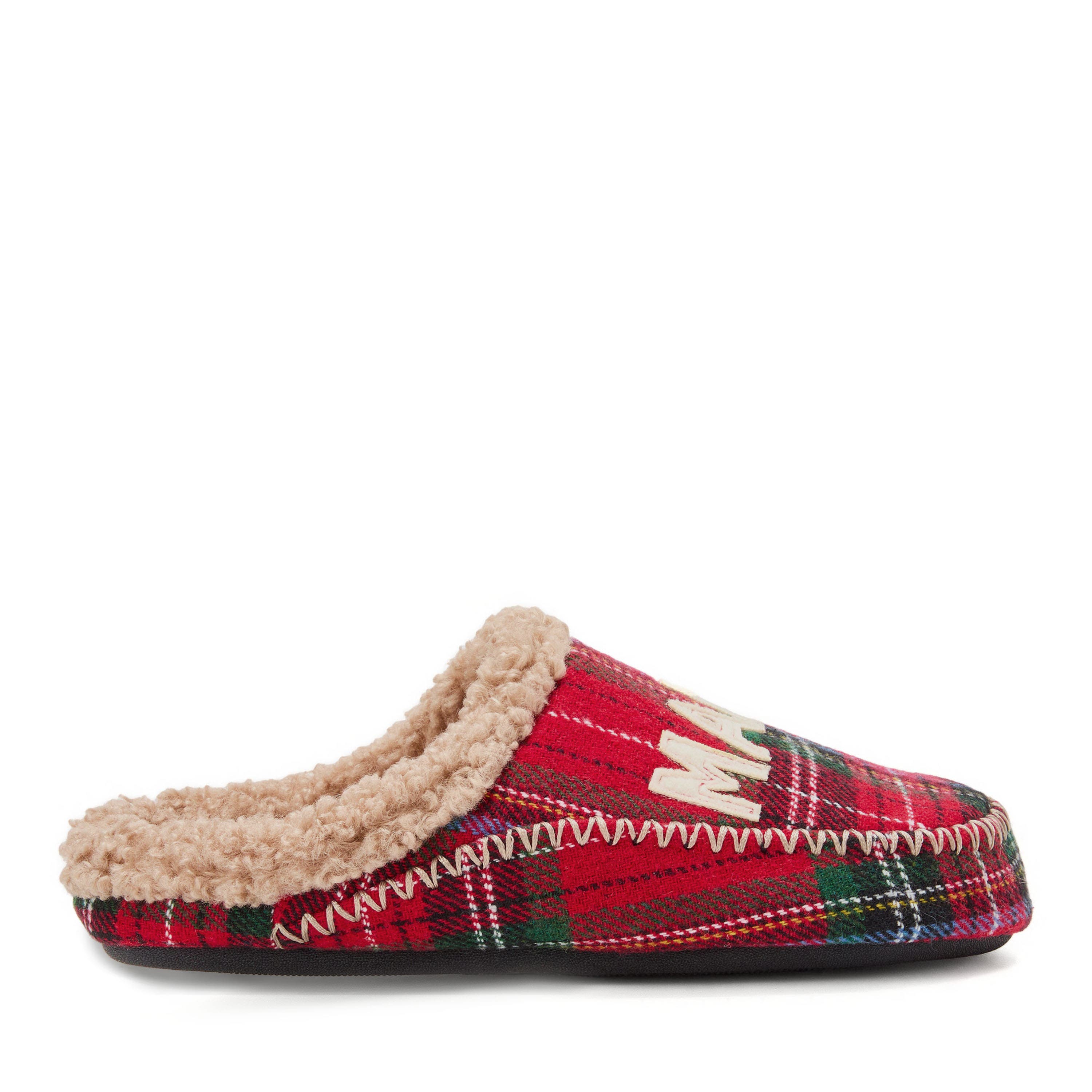 DEARFOAMS Mama Bear Plaid Clog Slipper, Alternate, color, Plaid