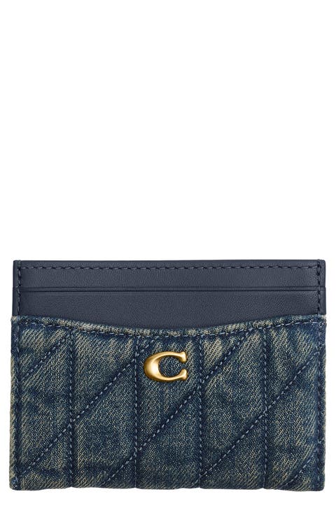 Essential Loved Quilted Denim Card Case