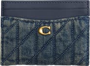 COACH Essential Loved Quilted Denim Card Case