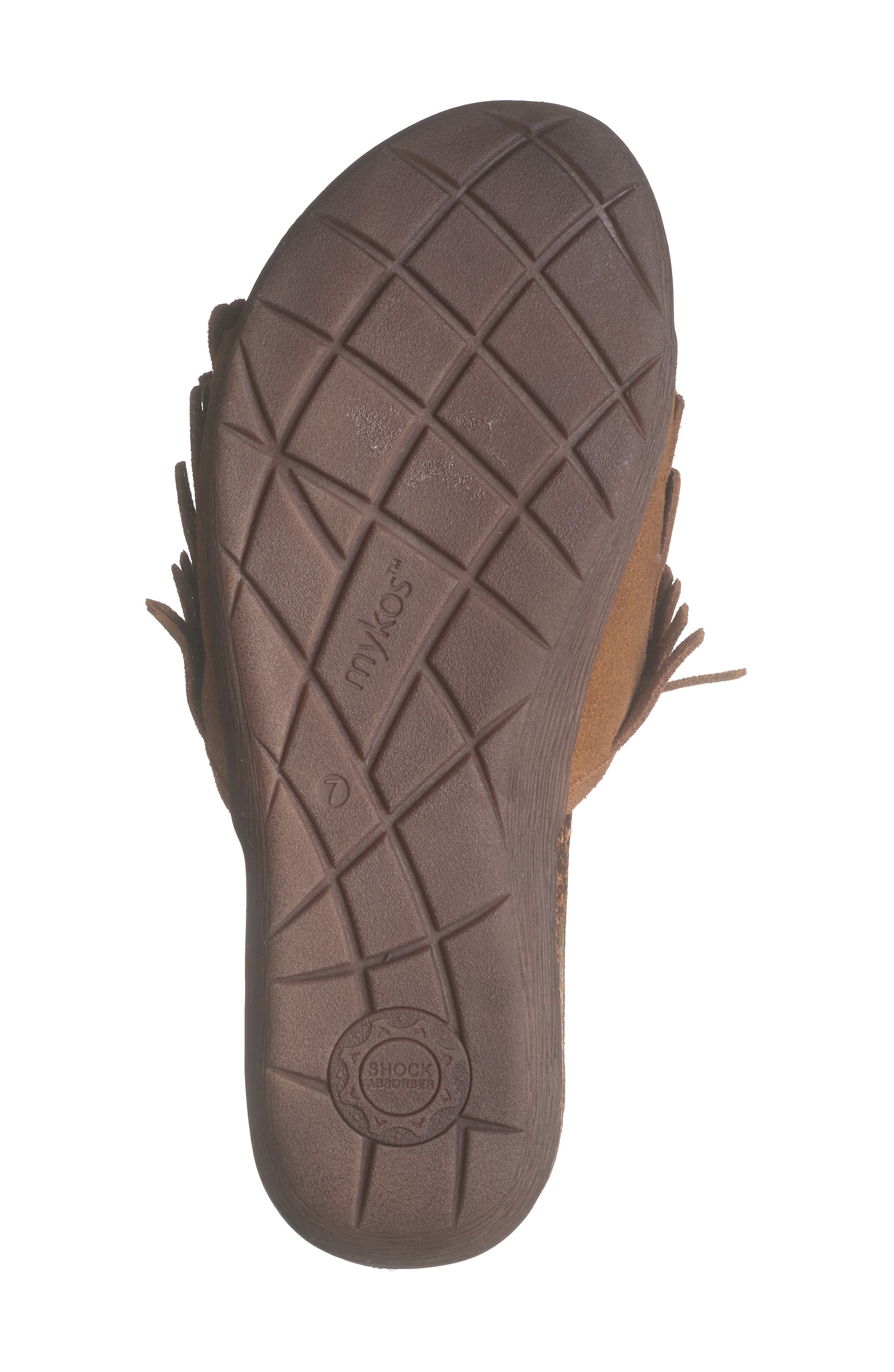 Mykos Clea Fringe Sandal, Alternate, color, Chestnut