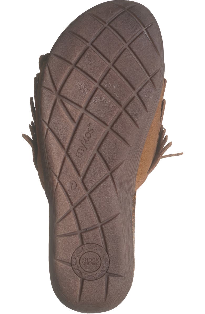Mykos Clea Fringe Sandal, Alternate, color, Chestnut