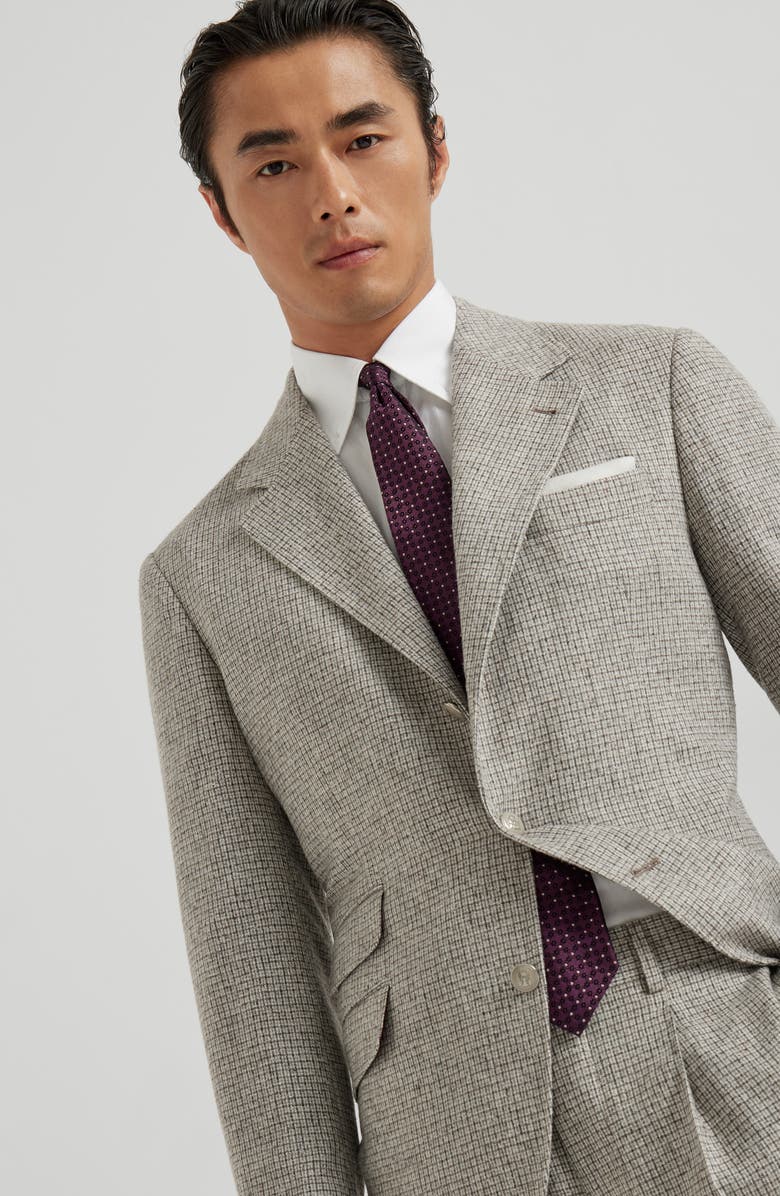 Brunello Cucinelli Deconstructed Cavallo blazer, Alternate, color, Brown