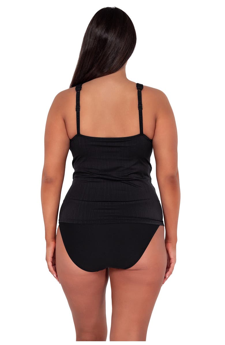 Sunsets Escape Emerson Tankini Swimsuit Top, Alternate, color, Black Seagrass Texture
