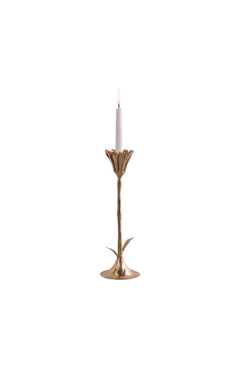 Be Home Floral Candleholder, Large, Main, color, Gold