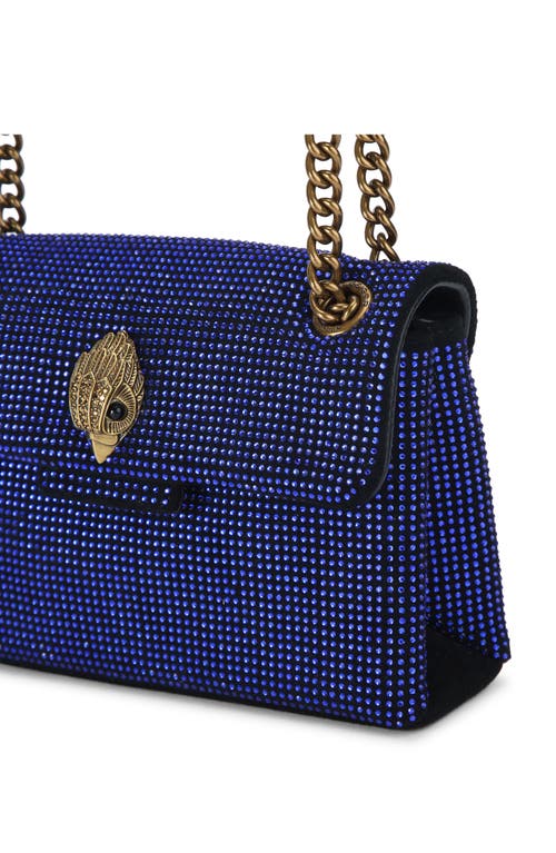 Kurt Geiger London Mini Kensington Embellished Fabric Convertible Crossbody Bag In Blue