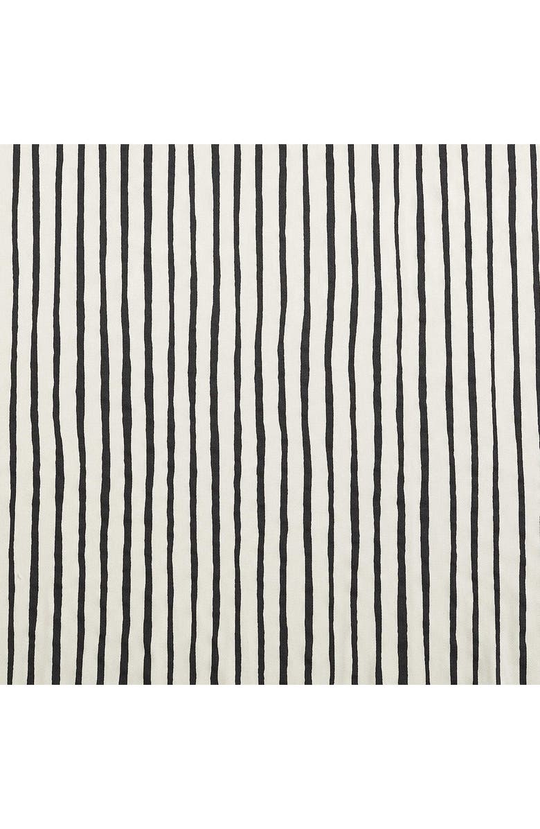 Marimekko Piccolo Stripe Cotton Sateen King Sheet Set, Alternate, color, Open Charcoal