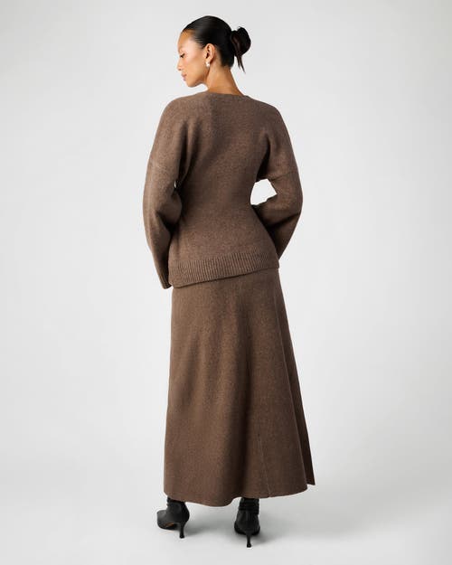 Weworewhat Cinched Waist Cardigan In Brown