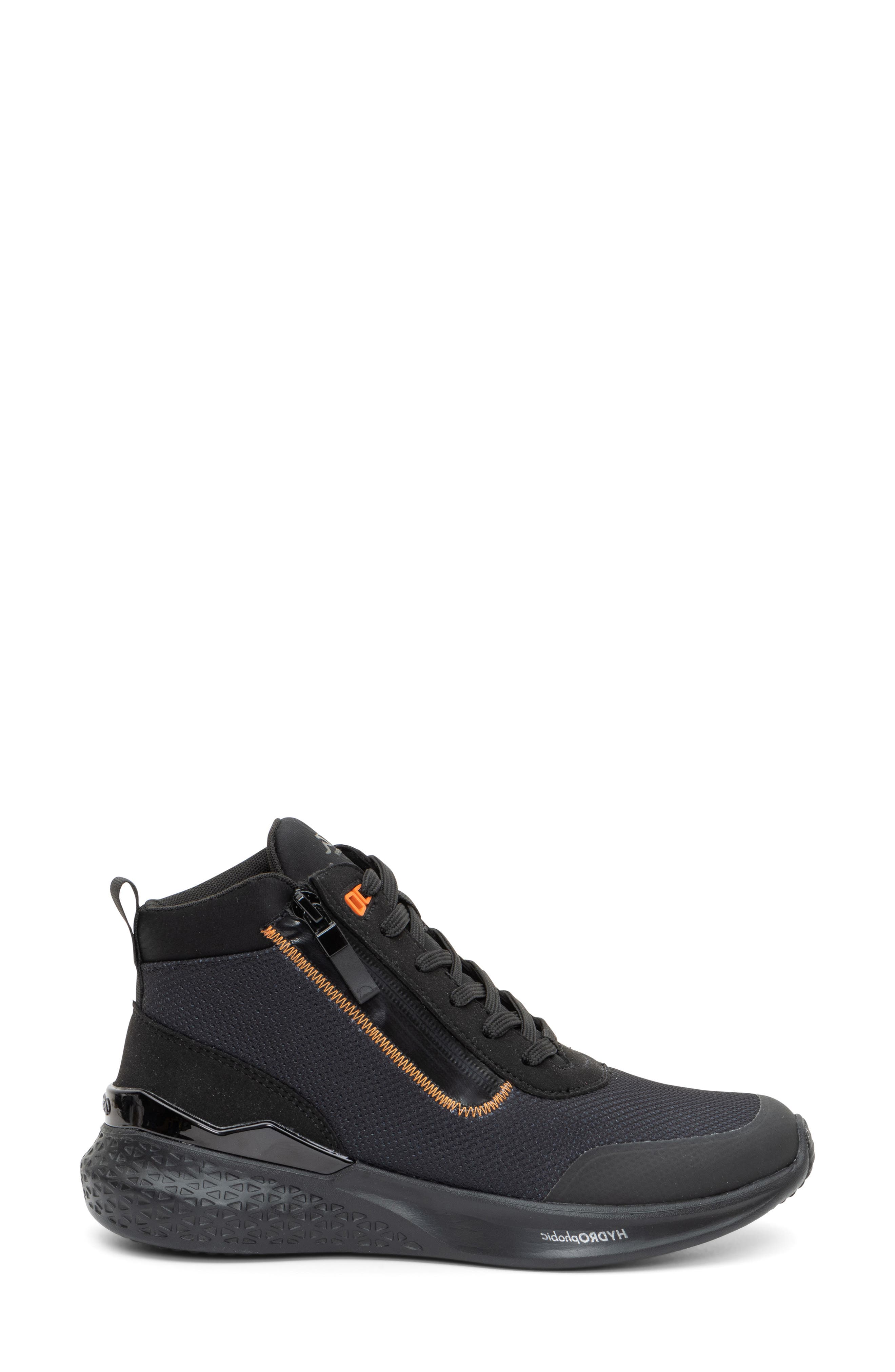 Marne Water Resistant High Top Sneaker, Alternate, color, BLACK