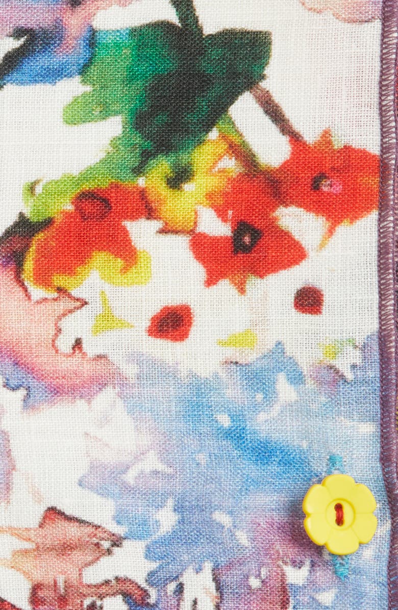CLIFTON WILSON Floral Cotton Pocket Square, Alternate, color, 