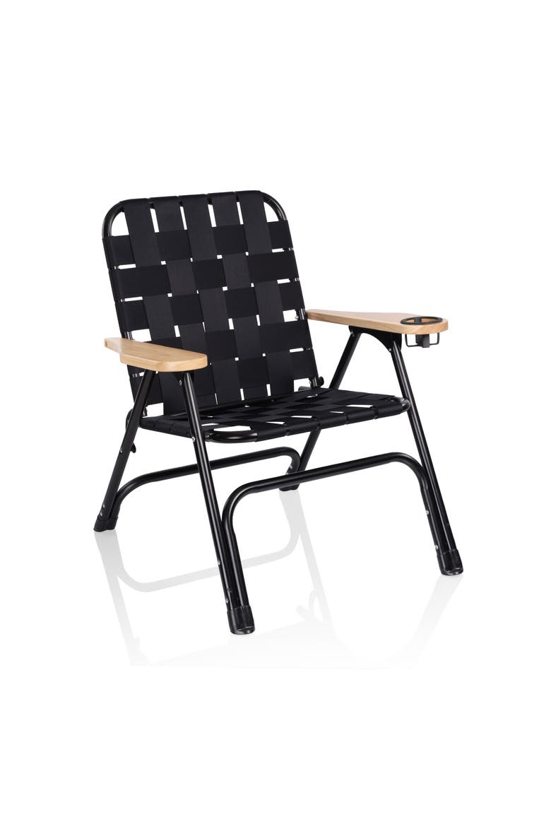 Lux Woven Camp Chair, Main, color, Black