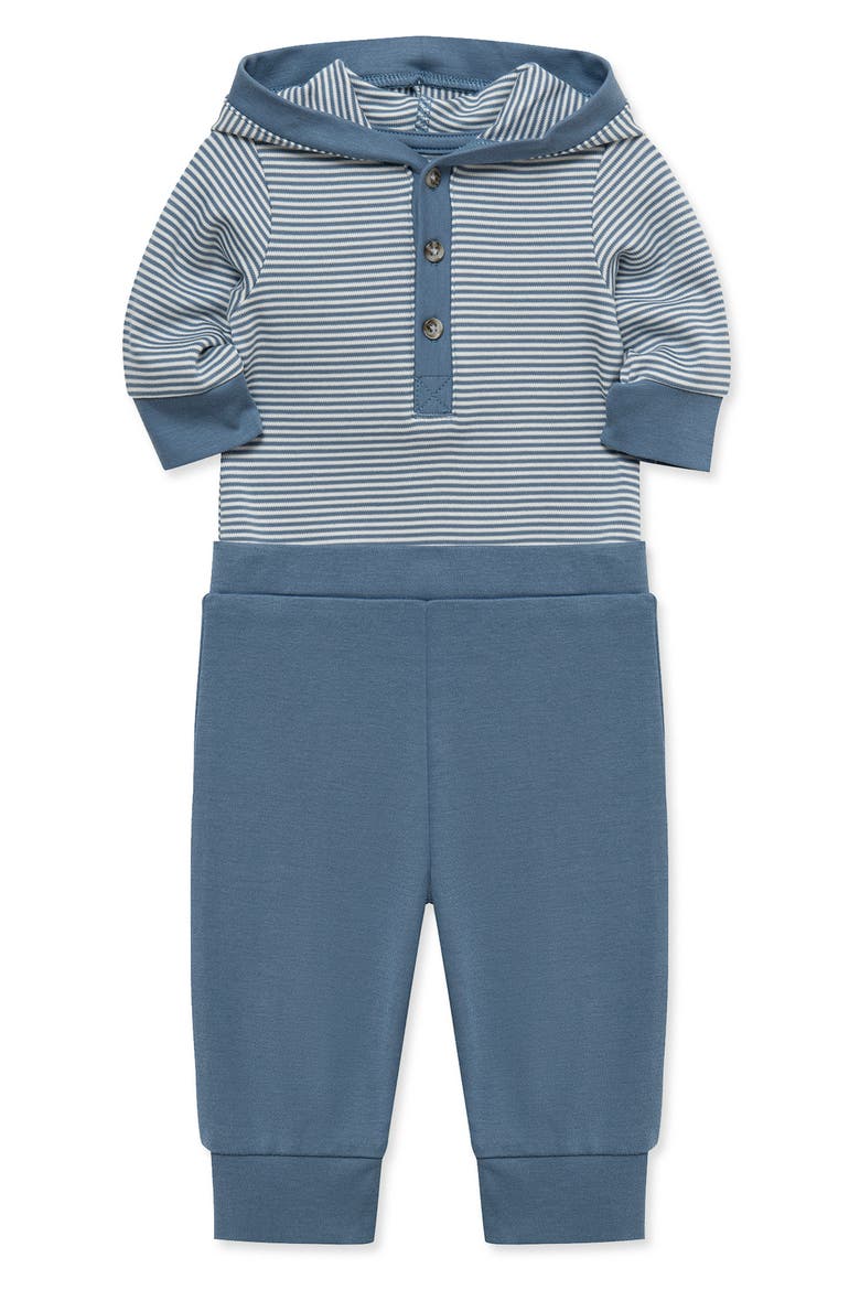 Kids' Hooded Bodysuit & Pants Set, Alternate, color, BLUE