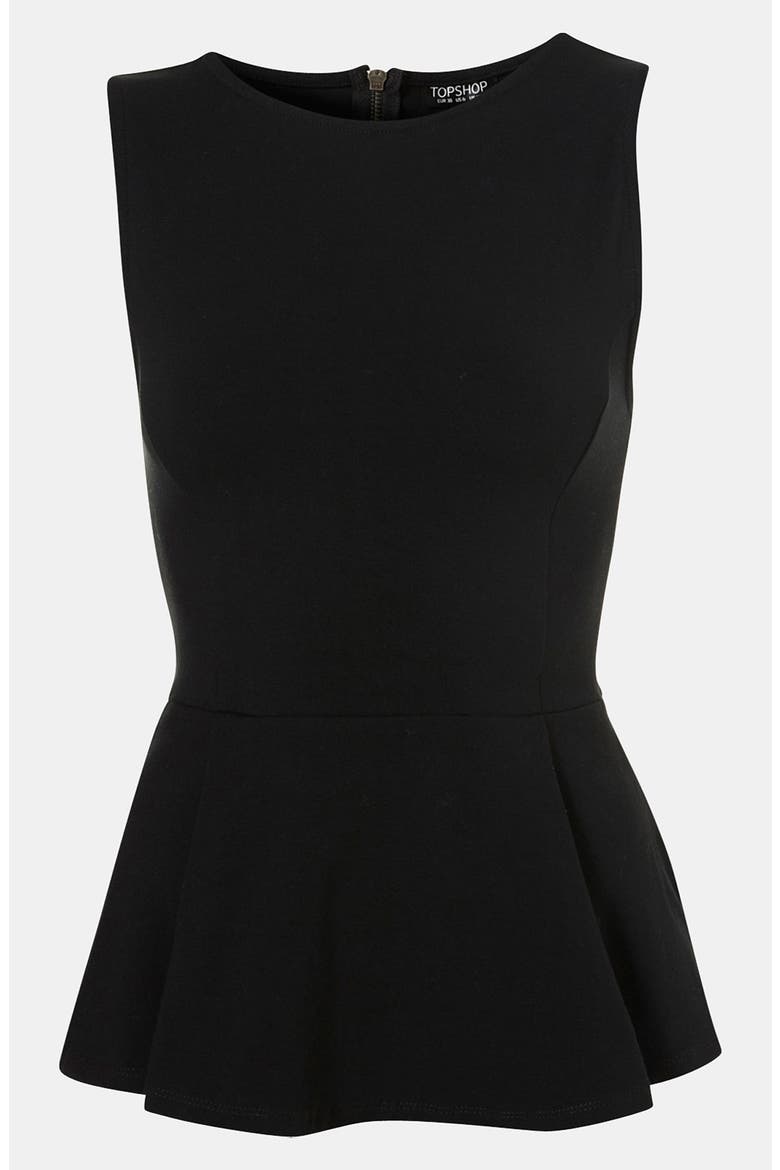 Peplum Tank, Main, color, BLACK