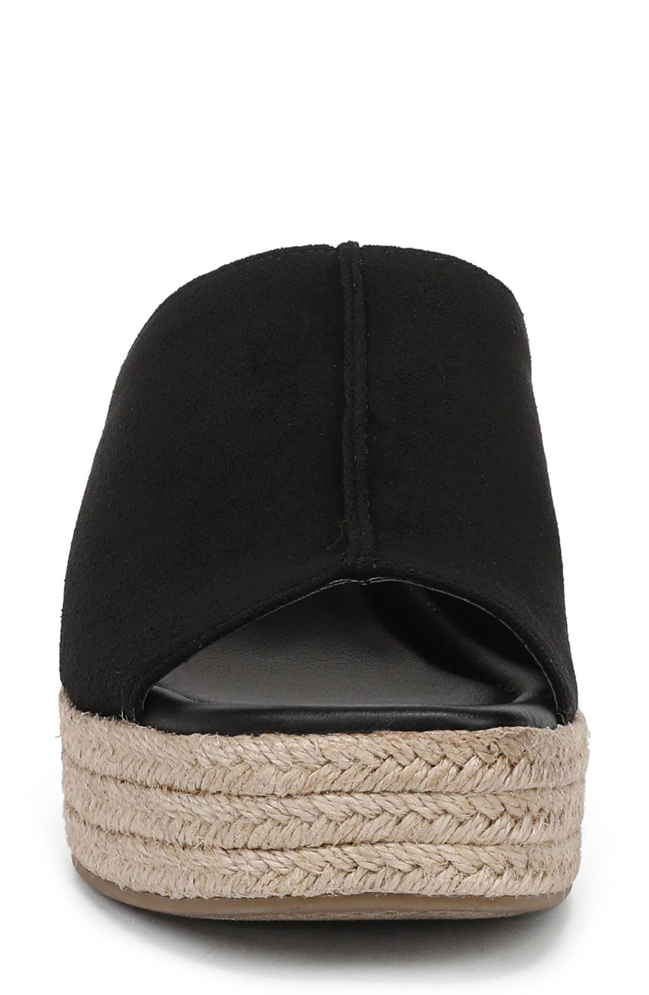 LifeStride Haute Espadrille Platform Wedge Slide Sandal, Alternate, color, Black