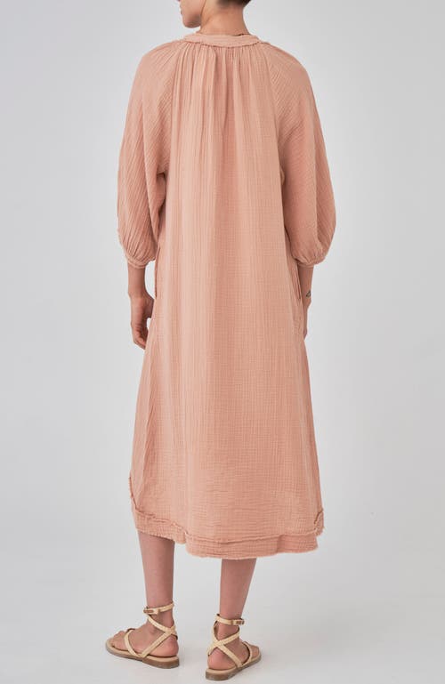 Ocean + Main Ocean+main Gauze Dress With Pockets In Sedona