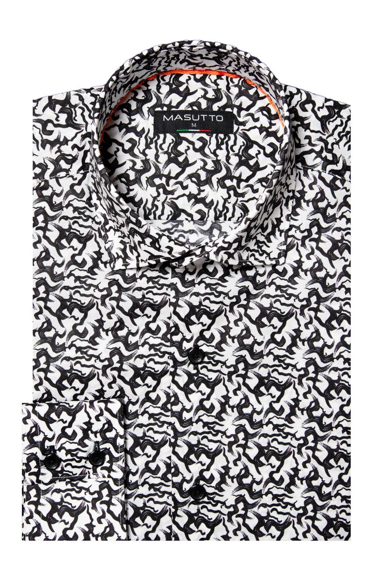 MASUTTO Tommaso Print Button-Up Long Sleeve Shirt, Main, color, Multicolor