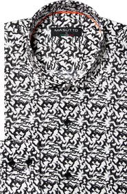MASUTTO Tommaso Print Button-Up Long Sleeve Shirt