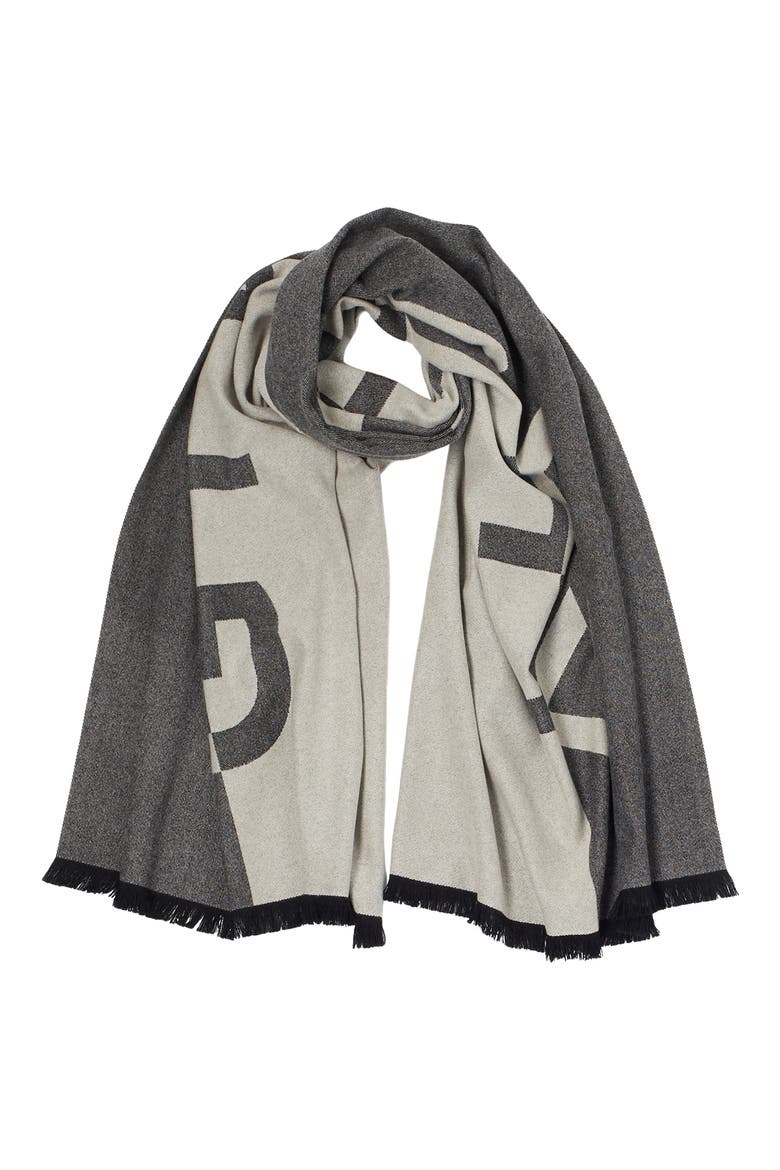 Block Logo Scarf, Main, color, CLAY BLACK