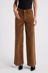 FRAME Le Slim Palazzo Corduroy Pants