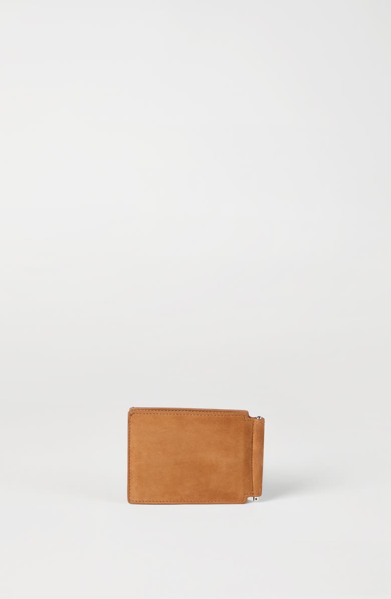 Brunello Cucinelli Nubuck wallet, Alternate, color, Cognac