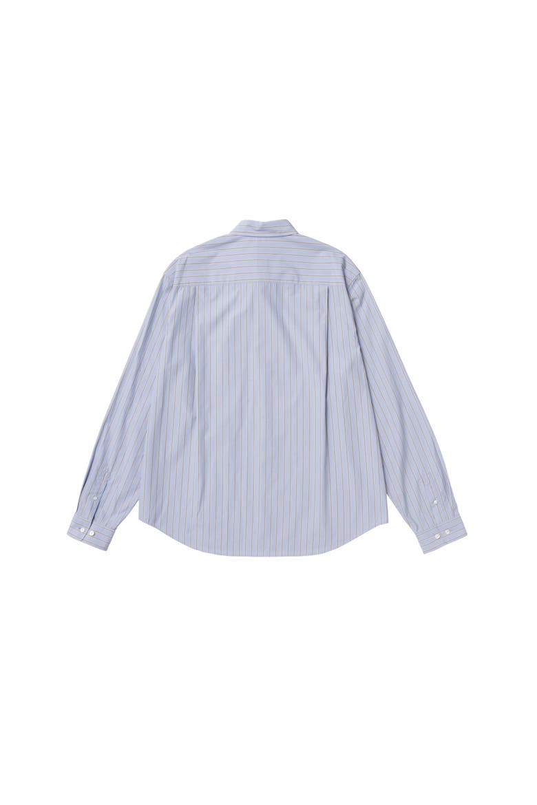 Striped Button Down Shirt, Alternate, color, Blue