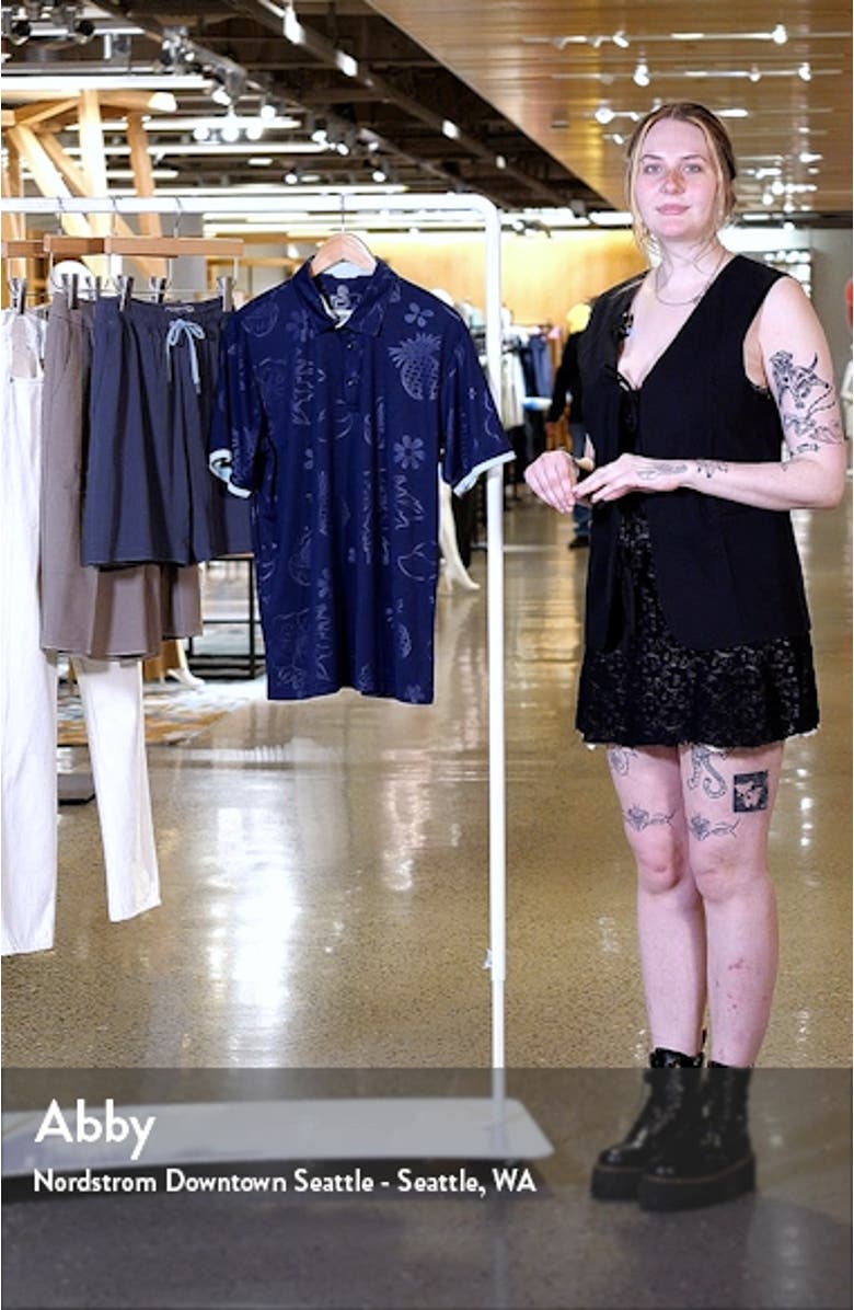 Haugen Tonal Tropical Print Golf Polo, sales video thumbnail