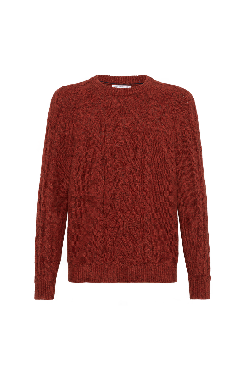 Brunello Cucinelli Cable knit sweater, Main, color, Orange