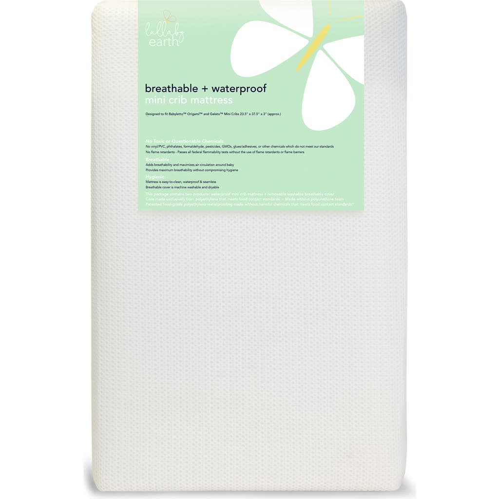 Lullaby Earth Breathable Lightweight Mini Crib Mattress in White  product