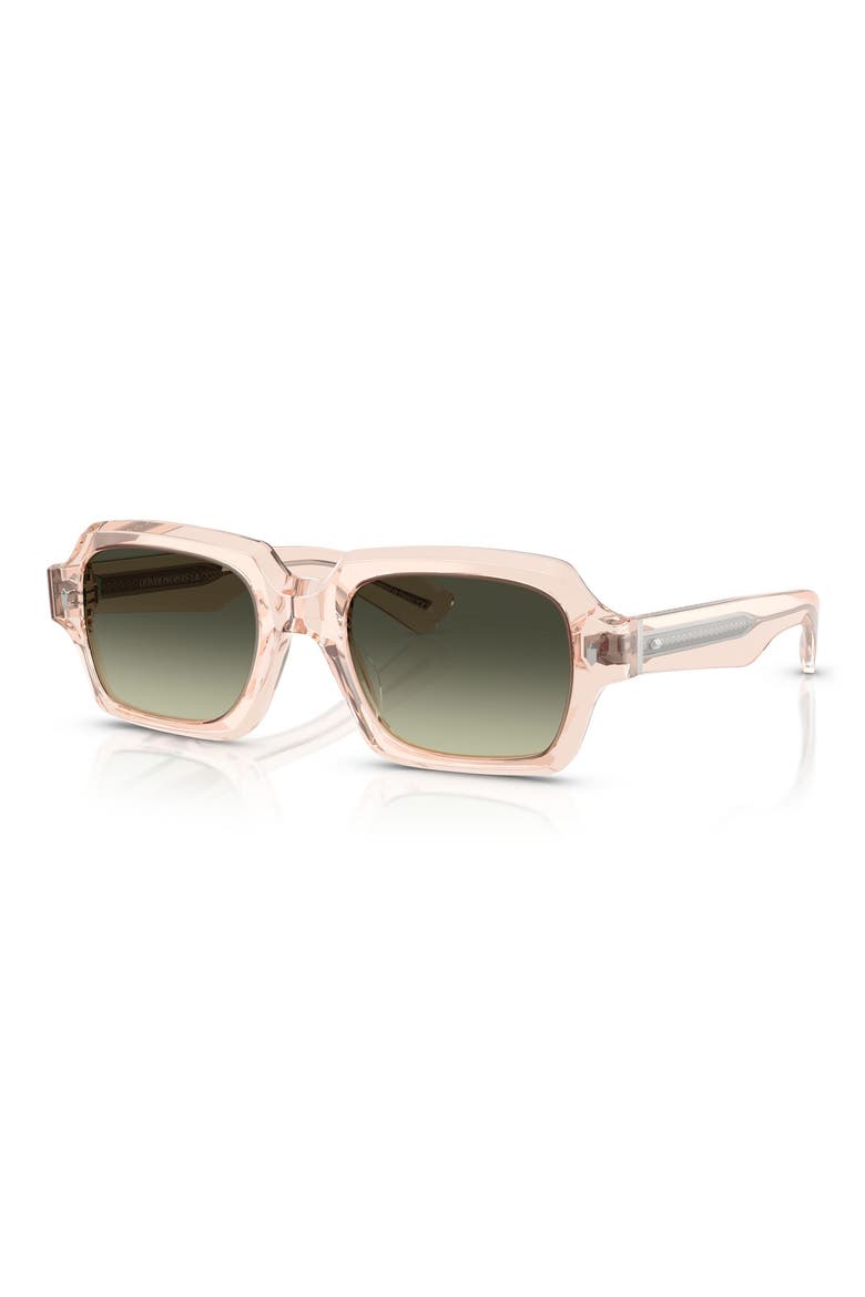 Devaney 53mm Rectangular Sunglasses, Alternate, color, CHERRY BLOSSOM / G-15 GRADIENT
