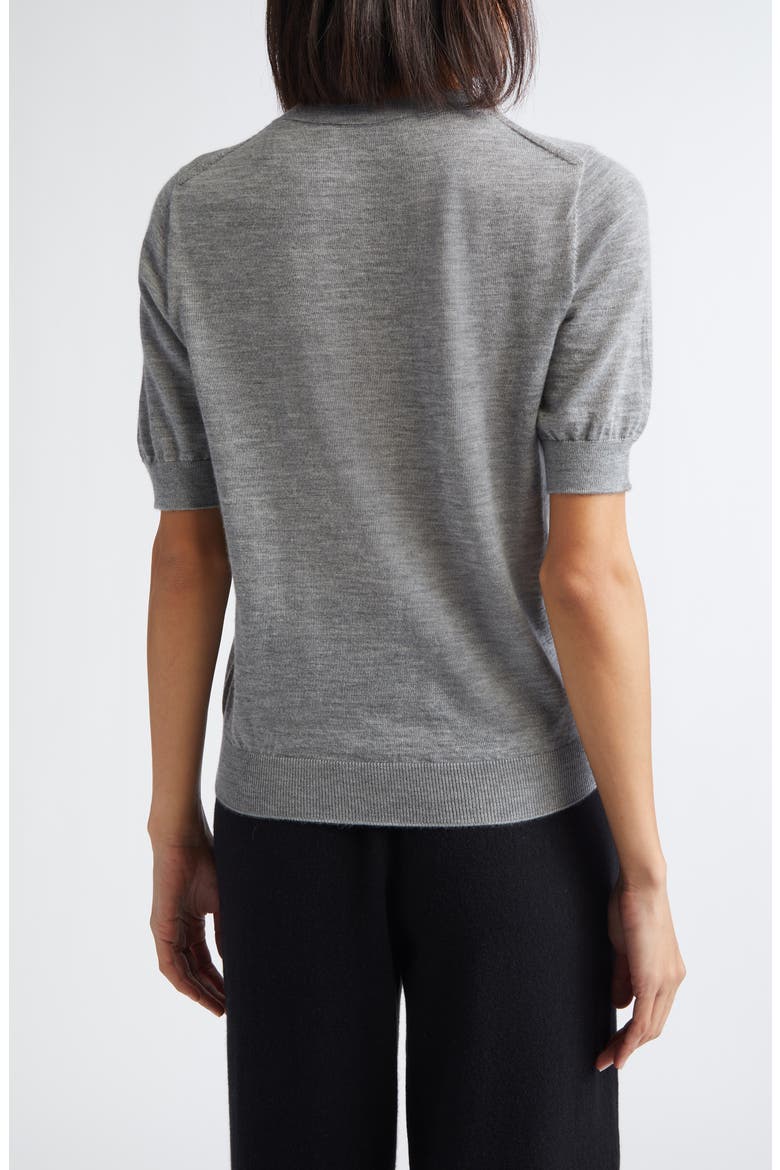 Classic Cashmere Short Sleeve Sweater, Alternate, color, LIGHT GREY